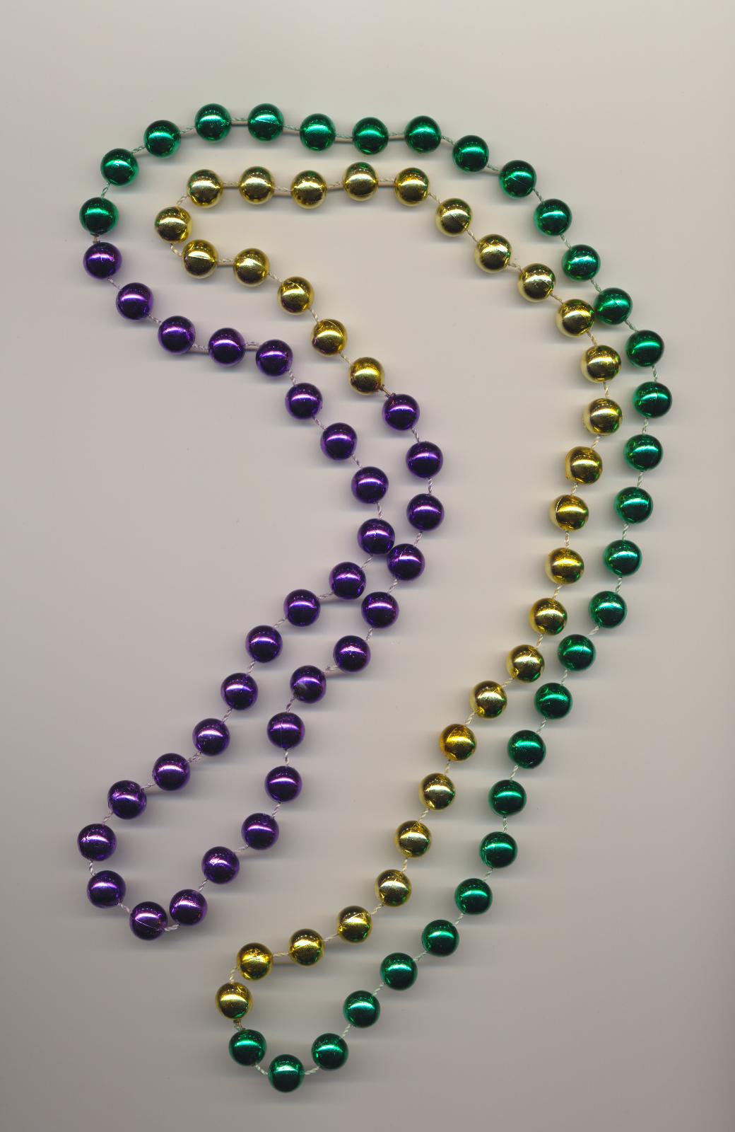 Plastic imitation bead necklace in the traditional Mardi