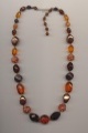 Necklace made of plastic beads, West Germany, 1960's, length 27.5'' 55cm., extension chain 3'' 6cm.